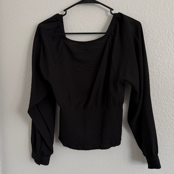 Madewell Black Puff Sleeve Blouse - Picture 9 of 11
